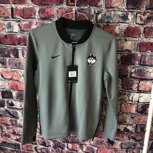 Nike UCONN Huskies Basketball Full Zip Jacket Women's Medium Light Grey AT5415